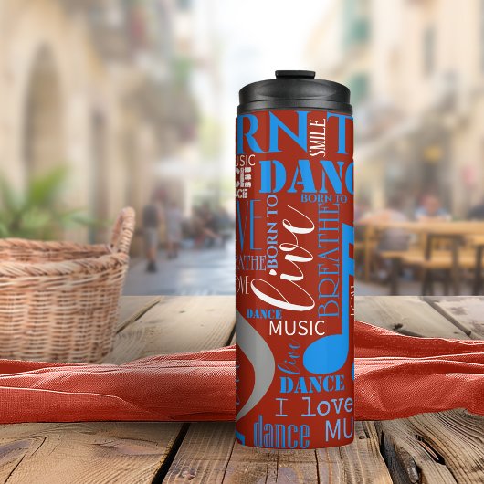 Bouteilles Isothermes Né en Danse Bleu/Blanc/N'importe quelle couleur ID