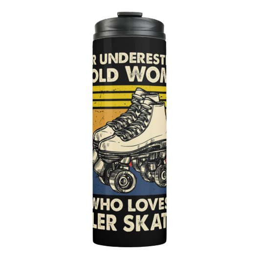 Bouteilles Isothermes Ne jamais sous-estimer une vieille femme aime le r (Devant)