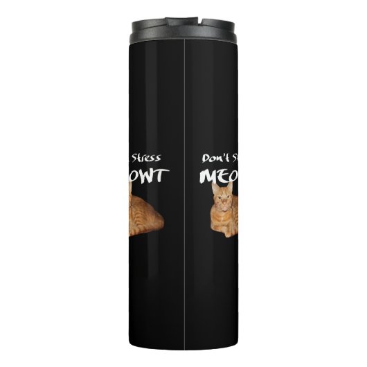 Bouteilles Isothermes Ne stress pas Meowt - Orange Chat me stress Out (Dos)