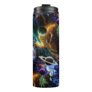 Bouteilles Isothermes Nebula et planètes spatiales de Galaxie