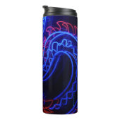 Bouteilles Isothermes Neon Blue Dragon Black Arrière - plan brillant (Tourné sur la droite)