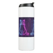 Bouteilles Isothermes **Neon Cat Design – Glowing Futuristic Feline Art* (Tourné sur la gauche)