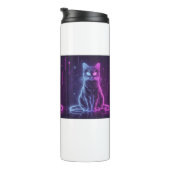 Bouteilles Isothermes **Neon Cat Design – Glowing Futuristic Feline Art* (Tourné sur la droite)