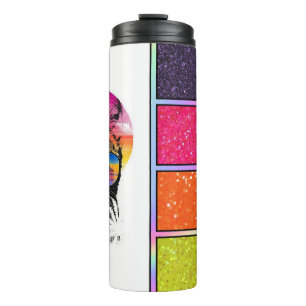 Bouteilles Isothermes Neon Cat parties scintillant Faux