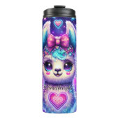 Bouteilles Isothermes Neon Galaxy Llama Trio avec Coeurs (Devant)