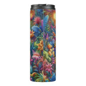 Bouteilles Isothermes Neon Jaguar dans une jungle luxuriante (Dos)