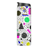 Bouteilles Isothermes Neon Retro Memphis Geometric Chaos Pattern (Tourné sur la droite)
