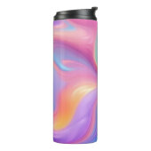 Bouteilles Isothermes Neon tendance Pink Blue vert vert vagues abstraite (Tourné sur la gauche)