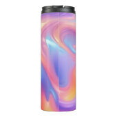 Bouteilles Isothermes Neon tendance Pink Blue vert vert vagues abstraite (Dos)