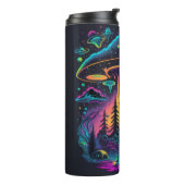 Bouteilles Isothermes Neon UFO et scène Alien Art psychédélique (Tourné sur la gauche)