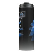 Bouteilles Isothermes Neon Vaporwave Meeple Blue Board Geek de jeu (Devant)