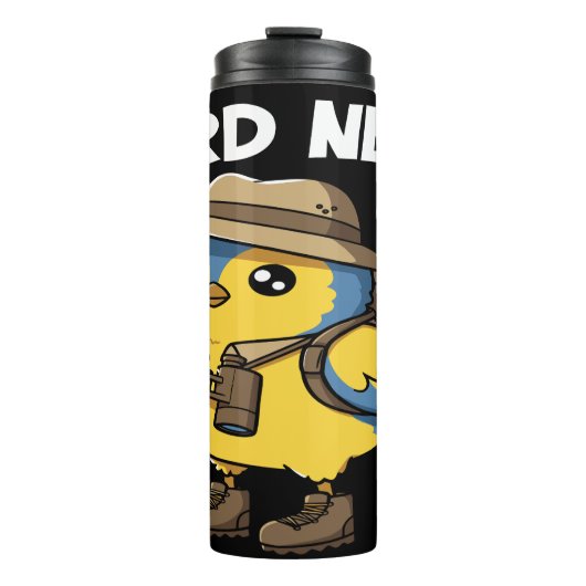 Bouteilles Isothermes Nerd d'oiseaux : jumelles, Bottes, aventure (Devant)