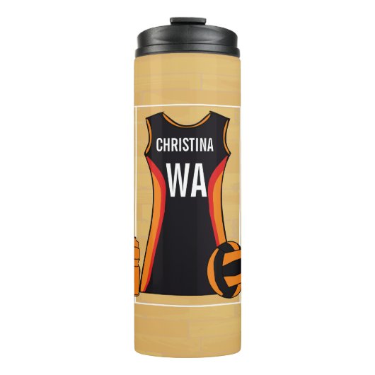 Bouteilles Isothermes Netball personnalisé (Devant)