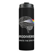 Bouteilles Isothermes Neurodiversité spectre autiste DMPS TDAH arc-en-ci (Devant)