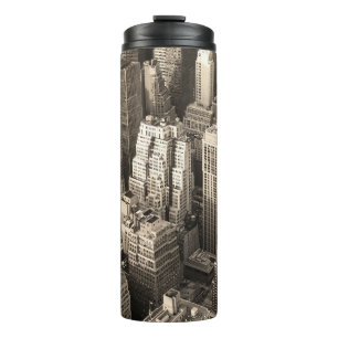 Bouteilles Isothermes New York City Manhattan vue aérienne noir