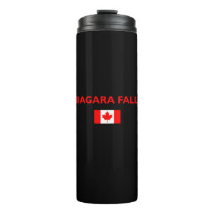 Bouteilles Isothermes Niagara Falls Canada Drapeau canadien Couleur fonc