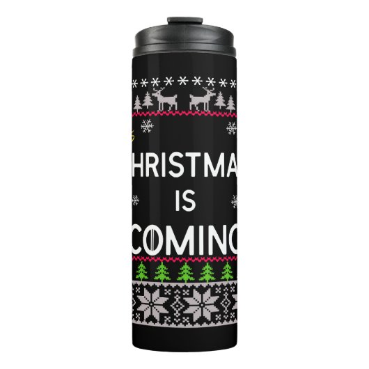 Bouteilles Isothermes Noël arrive un affreux pull de Noël (Devant)