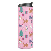 Bouteilles Isothermes Noël Chats et arbres Motif de vacances (Tourné sur la gauche)