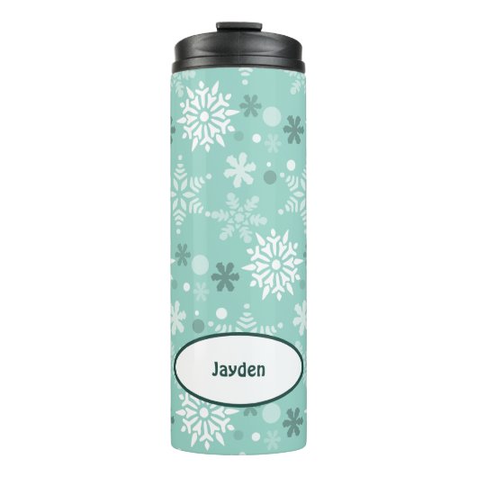 Bouteilles Isothermes Noël d'hiver Nom de saison Turquoise-Blue (Devant)