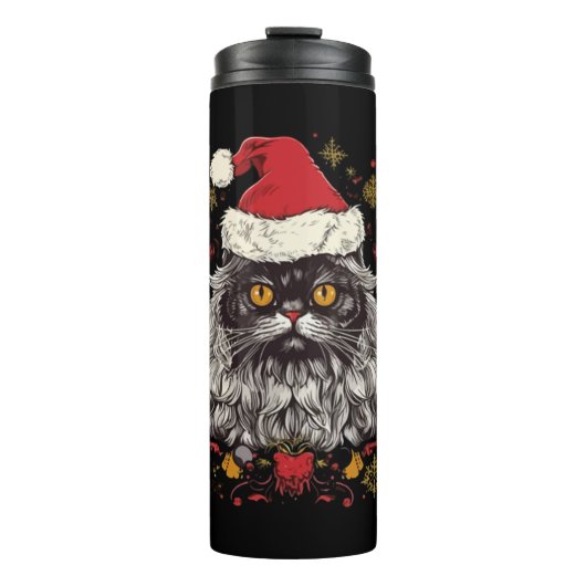 Bouteilles Isothermes Noël du chat perse (Devant)