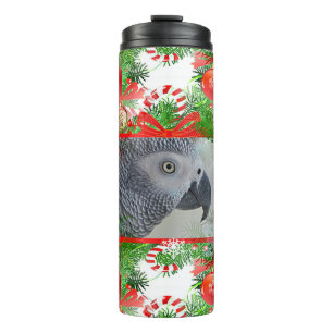 Bouteilles Isothermes Noël du perroquet gris du Congo