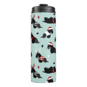 Bouteilles Isothermes Noël écossais Terrier bleu (Devant)