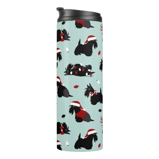 Bouteilles Isothermes Noël écossais Terrier bleu (Tourné sur la droite)