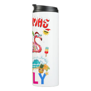 Bouteilles Isothermes Noël en juillet Flamant rose rose drôle Noël Homme