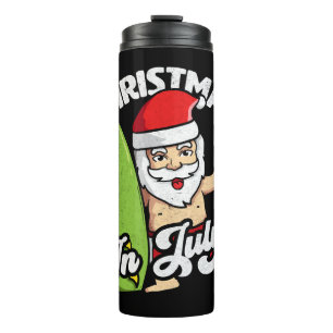 Bouteilles Isothermes Noël En Juillet Funny Père Noël Graphique