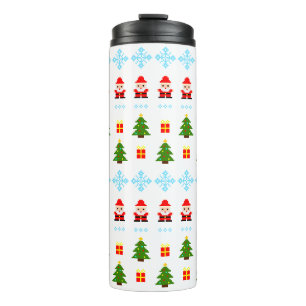 Bouteilles Isothermes Noël en pixel art