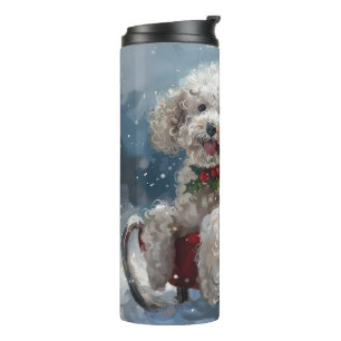 Bouteilles Isothermes Noël Festif au Chien Caniche