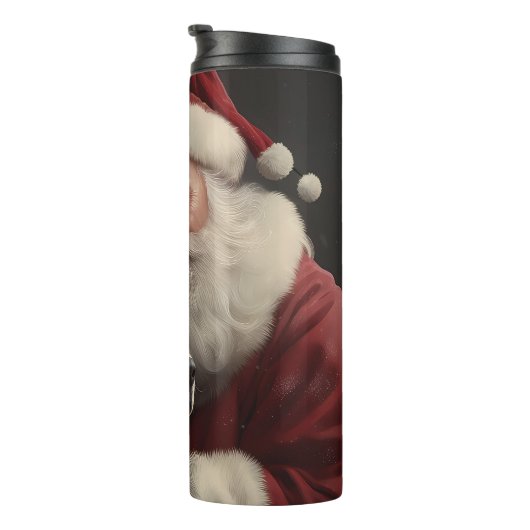 Bouteilles Isothermes Noël festif Dalmatien avec le Père Noël (Tourné sur la droite)