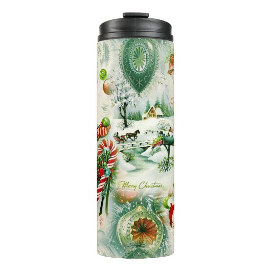 Bouteilles Isothermes Noël Kitschmas nostalgique (Devant)
