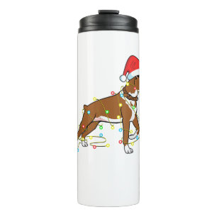 Bouteilles Isothermes Noël Lumières Boxer Amoureux des chiens Funny Cade