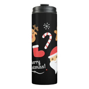 Bouteilles Isothermes Noël mignon avec Père Noël et Reindeer