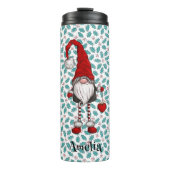 Bouteilles Isothermes Noël Nordic Gnome Mistletoe Motif avec nom (Devant)