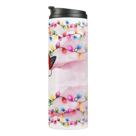 Bouteilles Isothermes Noël Père Noël Allemand Berger Chien Tête (Tourné sur la droite)