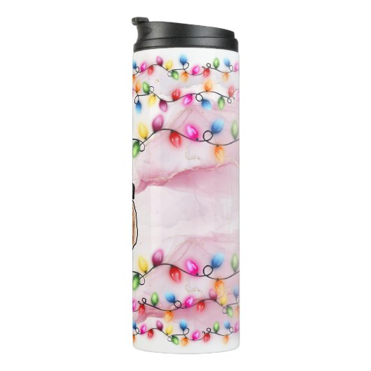 Bouteilles Isothermes Noël Père Noël Anglais Chien de taule Tête (Tourné sur la droite)