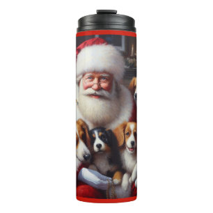 Bouteilles Isothermes Noël Père Noël avec Chiens 2