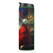 Bouteilles Isothermes Noël Père Noël avec Chiens 4 (Tourné sur la droite)