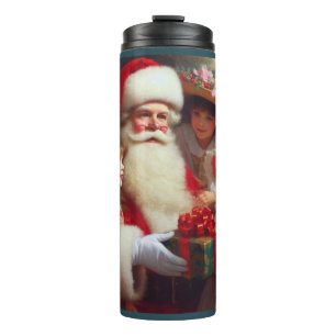 Bouteilles Isothermes Noël Père Noël avec enfants 1