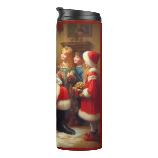 Bouteilles Isothermes Noël Père Noël avec enfants 3 (Tourné sur la droite)