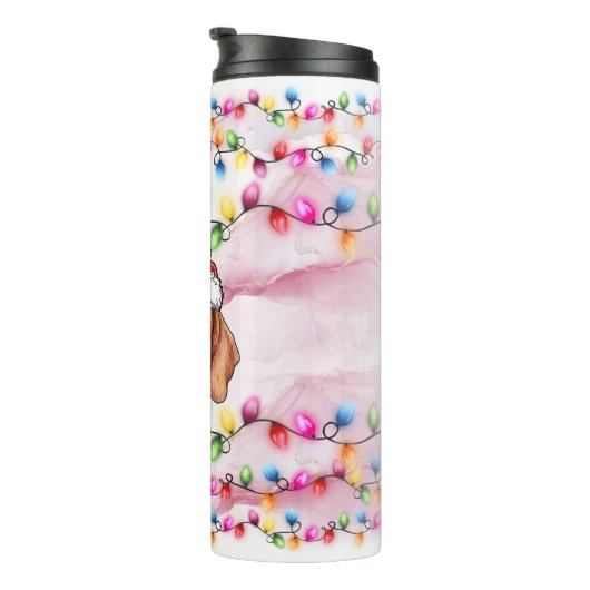 Bouteilles Isothermes Noël Père Noël Beagle Chien tête (Tourné sur la droite)