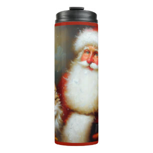 Bouteilles Isothermes Noël Père Noël et un chat 2