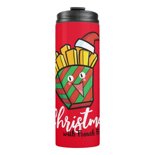 Bouteilles Isothermes Noël personnalisable avec frites (Devant)