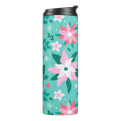 Bouteilles Isothermes Noel poinsettia et saint motif (Tourné sur la gauche)