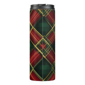 BOUTEILLES ISOTHERMES NOËL ROUGE VERT OR VACANCES PLAID MOTIF (Dos)