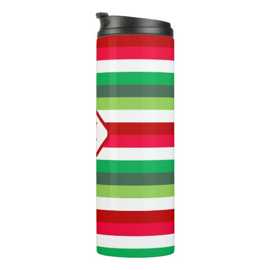 Bouteilles Isothermes Noël tripe Naughty ou Nice personnalisable (Tourné sur la droite)