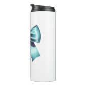 Bouteilles Isothermes Nœud Bleu Turquoise Élégant Mariage Shower de Mari (Tourné sur la droite)