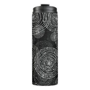 Bouteilles Isothermes Noir Blanc : Formes Rondes Sans Couture.